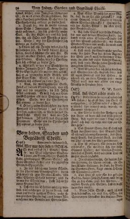 VII. Vom Leiden, Sterben und Begräbniß Christi.