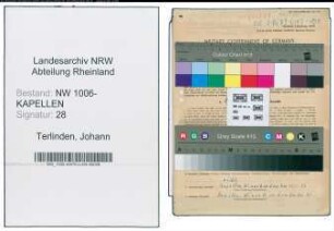 Entnazifizierung Johann Terlinden , geb. 11.09.1899 (Bergmann)