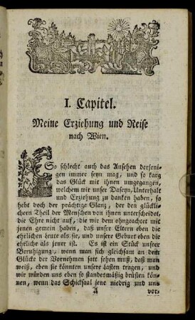 I. Capitel. Meine Erziehung und Reise nach Wien.