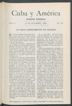 Un gran experimento en Francia.