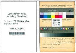Entnazifizierung August Momm, geb. 11.06.1900 (Fraeser)