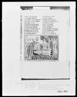 Rudolf von Ems, Weltchronik — Davids Begräbnis, Folio 303recto