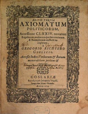 Axiomata politica
