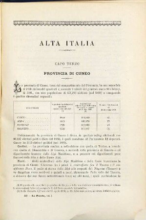 La Patria : geografia dell'Italia, 4. Provincia di Cunes