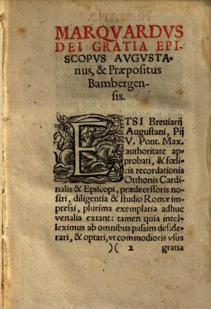Breviarii Augustani ... nunc ... Marquardi episcopi Augustani ... mandato ... redacti : Pars diurnalis aestiualis