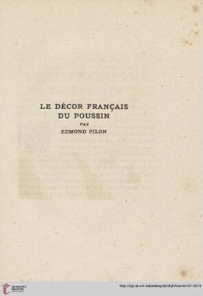 1: Le décor français du Poussin