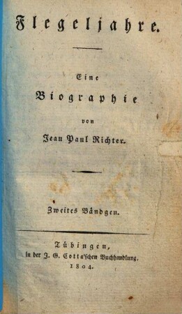 Flegeljahre : eine Biographie, 2