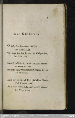 Die Kinderzeit