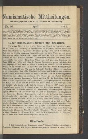 Nr. 16. April 1885