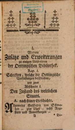 Beyträge zur oettingischen politischen, kyrchlichen und gelehrten Geschichte. 3. 1779