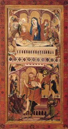 Altarflügel, VS.: Grablegung Christi, Auferstehung - RS.: Gefangennahme Christi, Christus vor dem Hohepriester