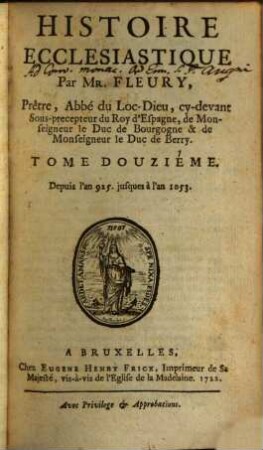 Histoire Ecclesiastique, 12. Depuis l'an 925. jusques à l'an 1053.