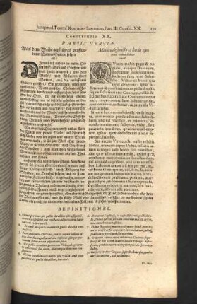 Constitutio XX. - XXIV.