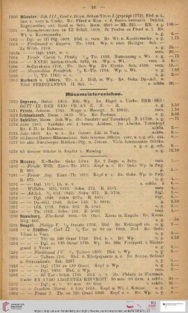 Münzenmeisterzeichen (Nr. 1270 - 1278)