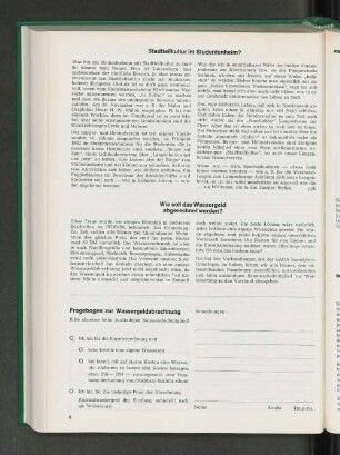 Wie soll das Wassergeld abgerchnet werden?