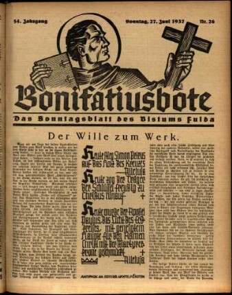 Ausgabe vom Sonntag, den 27. Juni 1937.
