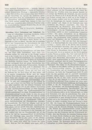 349-352 [Rezension] Hosenthien, Albert, Gottesdienst und Volksdienst