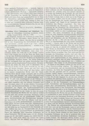 349-352 [Rezension] Hosenthien, Albert, Gottesdienst und Volksdienst