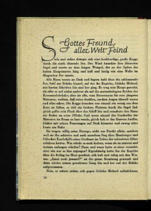 Gottes Freund, aller Welt Feind