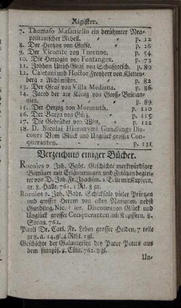 Verzeichnis einiger Buecher