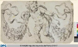 Putto mit Fruchtgirlande
