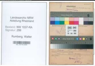 Entnazifizierung Walter Rumberg , geb. 21.05.1892 (Stadtsekretaer)
