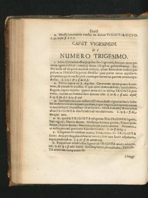 Caput Vigesimum. De Numero Trigesimo.