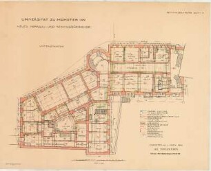Hörsaal- und Seminargebäude der Universität Münster: Blatt 1, Untergeschoß