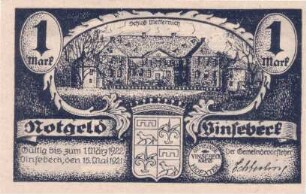 Notgeld der Gemeinde Vinsebeck