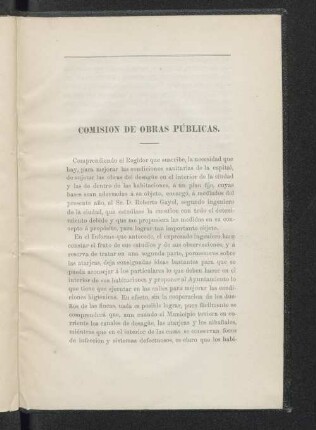 Comision de obras públicas.
