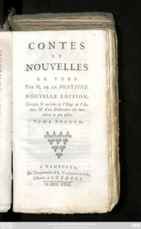 T. 2: Contes Et Nouvelles En Vers