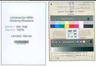 Entnazifizierung Werner Lennartz , geb. 03.01.1894 (Dreher)