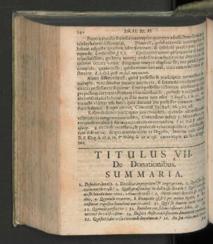Titulus VII. De donationibus.