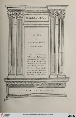 2. Pér. 13.1876: Le génie de Michel-Ange dans le dessin