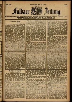 Ausgabe vom Donnerstag, den 10. Juni 1886.