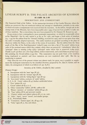 Linear Script B: The Palace Archives of Knossos