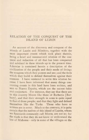 Relation of the conquest of the Island of Luzón