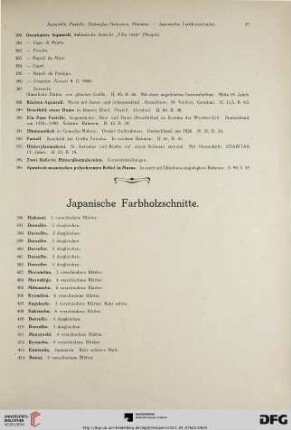 Japanische Farbholzschnitte (Nr. 396-419)