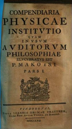 Compendiaria physicae institutio, 1
