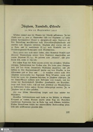 Iseghem, Rumbeke, Ostende : 15. bis 28. September 1915