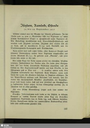 Iseghem, Rumbeke, Ostende : 15. bis 28. September 1915