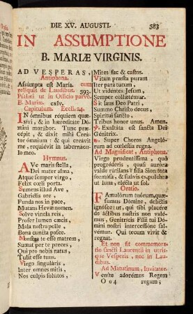 583-608, Die XV. Augusti.-Die XVIII. Augusti.