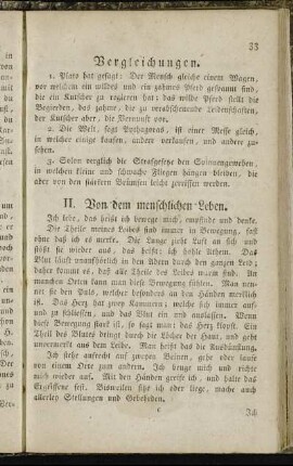 II. Von dem menschlichen Leben.