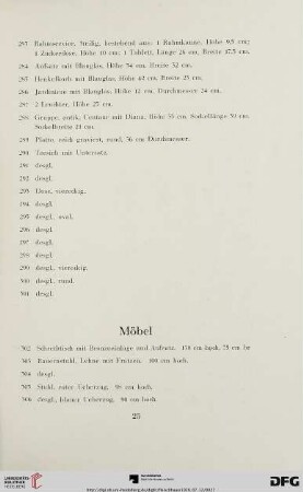 Möbel (Nr. 302-422)