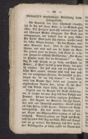 Genovefa's wunderbare Errettung vom Hungertode.