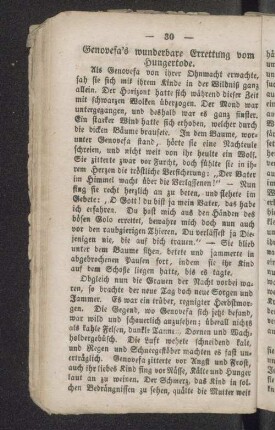 Genovefa's wunderbare Errettung vom Hungertode.
