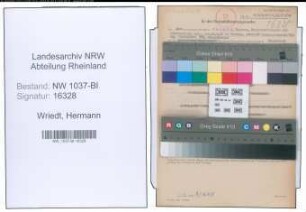 Entnazifizierung Hermann Wriedt , geb. 11.04.1895 (Polizeibeamter)