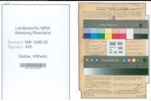 Entnazifizierung Wilhelm Zedow , geb. 16.04.1891 (Beamter)
