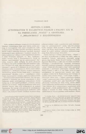 Artysta o sobie : Autotematyzm w malarstwie polskim 2 pol. XIX w. na przykładzie "Wojny" A. Grottgera i "Melancholii" J. Malczewskiego