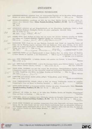 Ostasien. Chinesische Frühkeramik (Nr. 1357-1390)